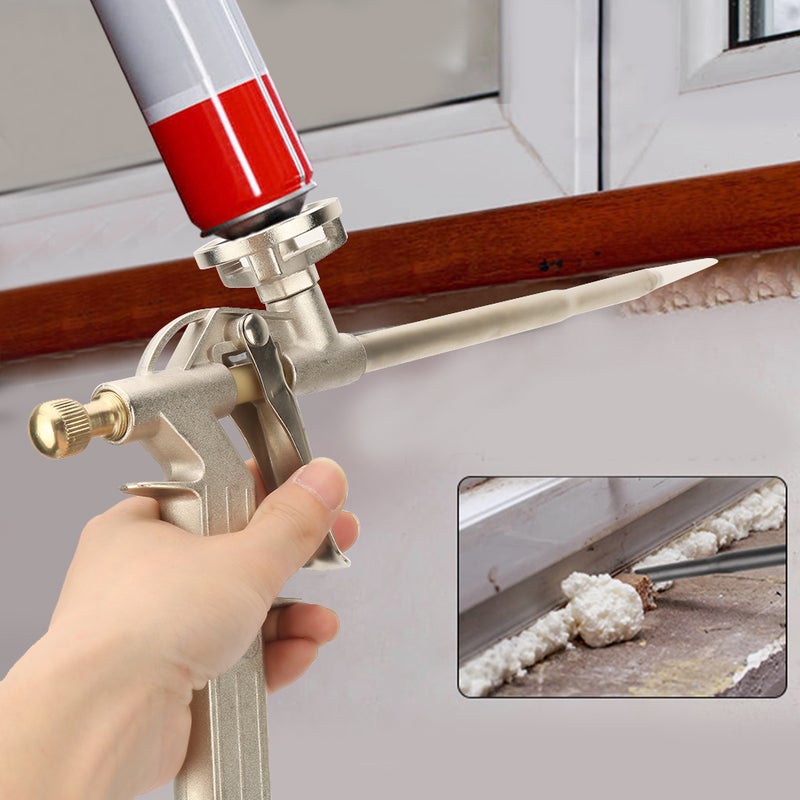 2PC Aluminum Alloy Spray Foam Expanding Gun Filling Sealing Dispenser Gun Insulation Applicator - Image 2