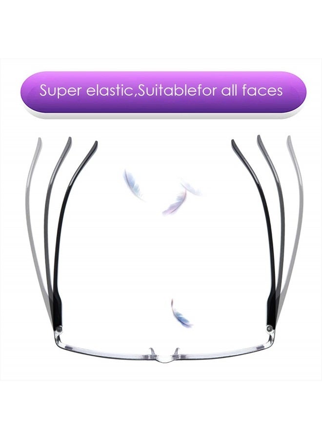 TERAISE 4PCS Fashion Anti-blue light Reading Glasses Men Women Computer Reader(1.5X)  - Image 4