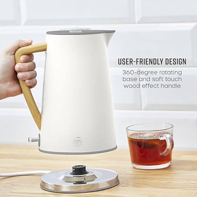 Swan Nordic Cordless Kettle White 17L - Image 4