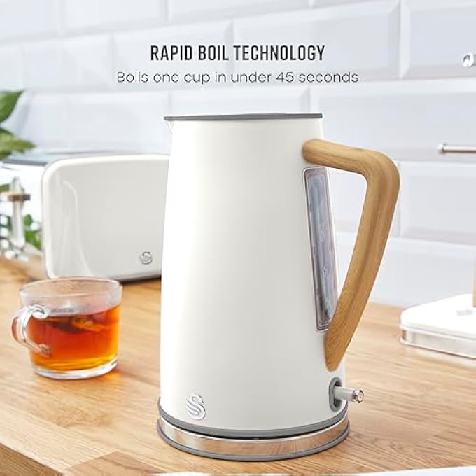 Swan Nordic Cordless Kettle White 17L - Image 3