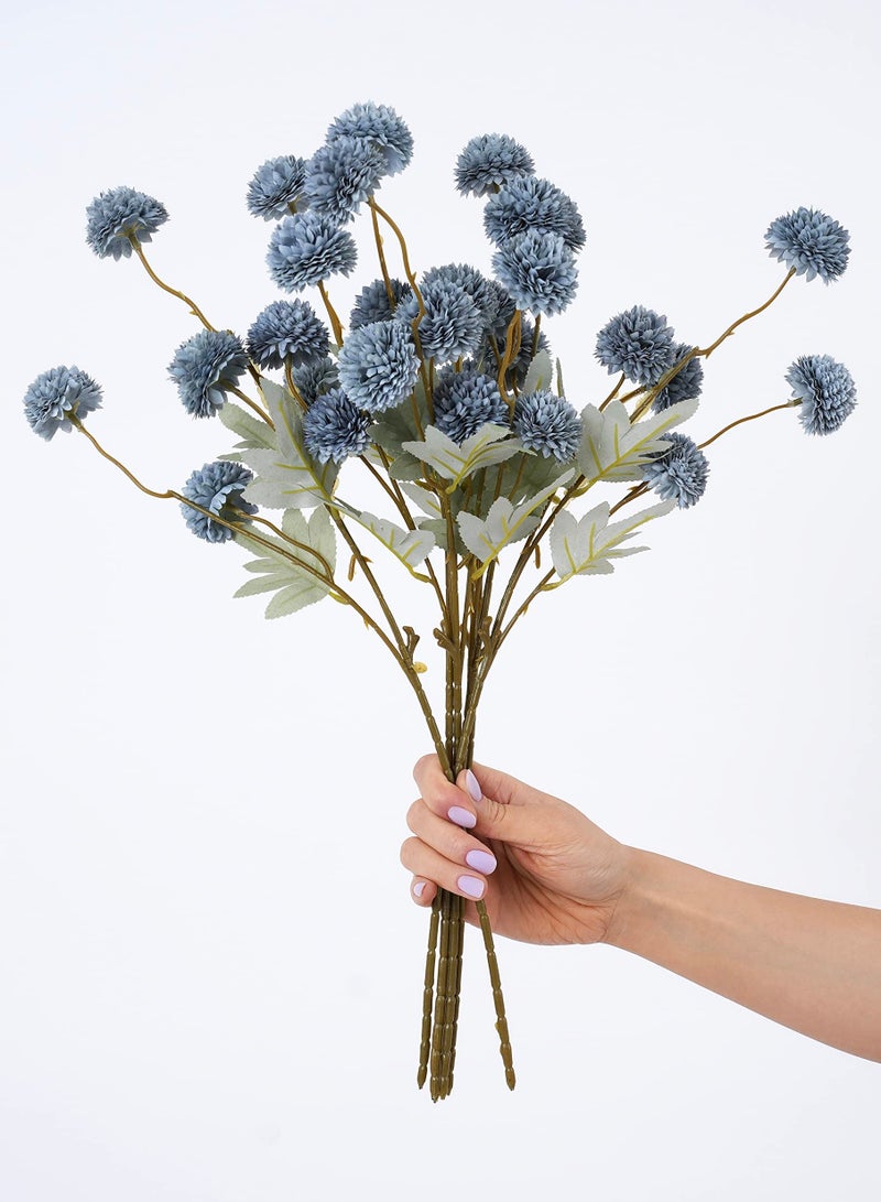 SYOSI 6 Artificial Chrysanthemum Stems Flowers, Faux Tulips Floral Foam 52cm Large Flower Bouquet Bunches Arrangements for Home Decor - Image 1