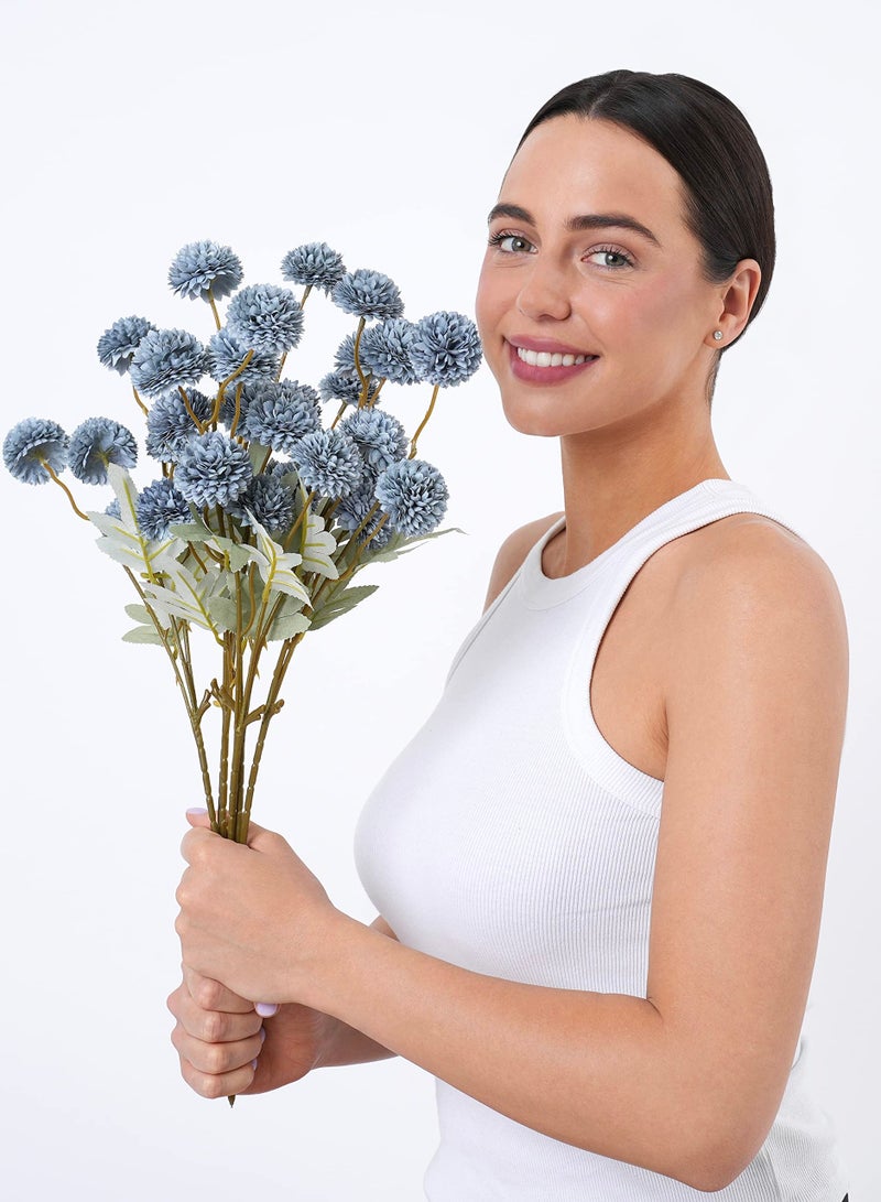 SYOSI 6 Artificial Chrysanthemum Stems Flowers, Faux Tulips Floral Foam 52cm Large Flower Bouquet Bunches Arrangements for Home Decor - Image 4