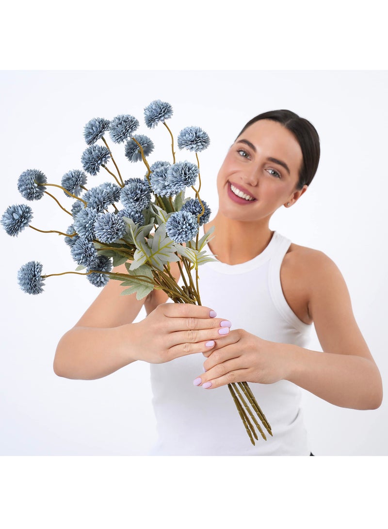 SYOSI 6 Artificial Chrysanthemum Stems Flowers, Faux Tulips Floral Foam 52cm Large Flower Bouquet Bunches Arrangements for Home Decor - Image 2