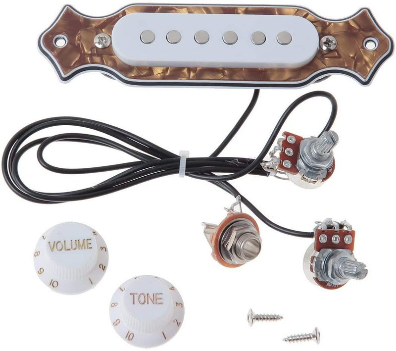 JOINSI 1 sets Pre-wired 6-string Cigar Box Guitar Pickup Soundhole Harness with Picks, Volume & Tone for Electric Guitar - Image 2