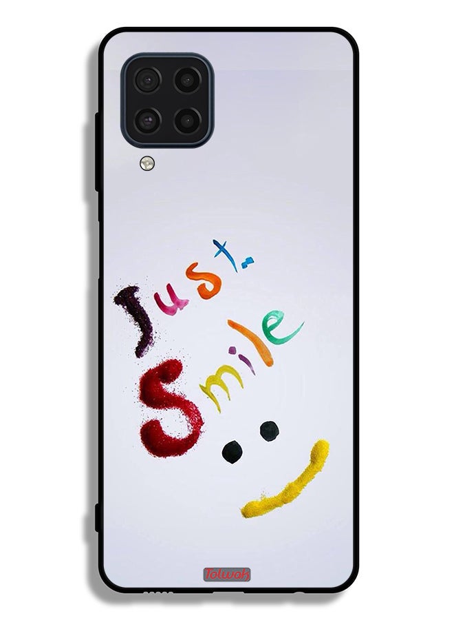 Tolwak Samsung Galaxy F22 Protective Case Cover Just Smile - Image 2
