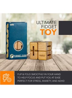 BUNMO BUNMO Stocking Stuffers for Teens - Infinity Cube Fidget Toy - Stocking Stuffers for Teen Boys - Fidgets for Adults - Travel Toys - Gifts for Teenage Boys - 10 Year Old Boy Gift - 1 Pack Beech Wood  - Image 3