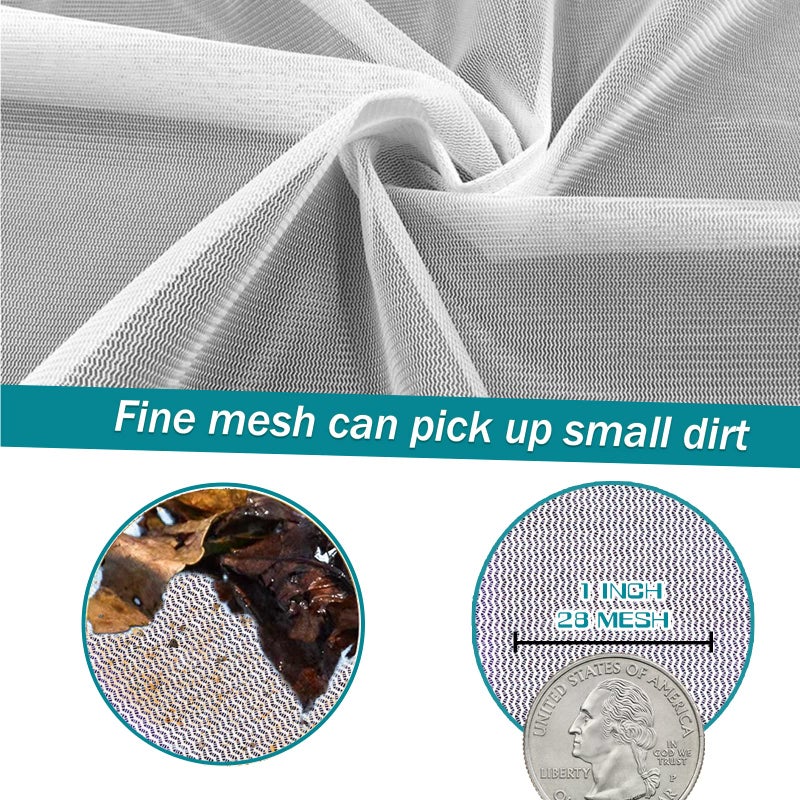POOLWHALE Professional Pool Skimmer Net, Heavy Duty Swimming Leaf Rake Cleaning Tool with Deep Fine Nylon Mesh Net Bag - Fast Cleaning,Easy Scoop Edge,Debris Pickup Removal - Image 5