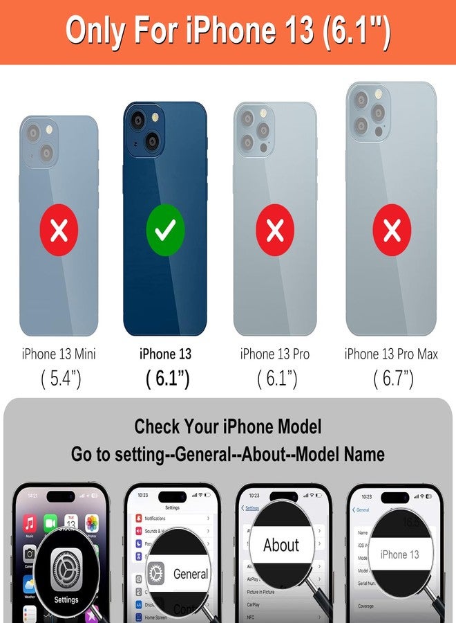 iCoverCase Compatible with iPhone 13 Wallet Phone Case with Card Holder, PU Leather Zipper Pocket Magnetic Detachable Flip Case with Wrist Strap (Blue) - Image 2