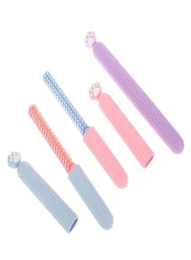 Wropzo Portable Travel Hair Comb 55 Mini Portable Lovely Cartoon Kitten Decorative Hair Detangling Comb With Cap Easy To Carry Keep Your Hair Neat And Styled Wherever You Go Multicolor Pack Of 1 Pcs - Image 1