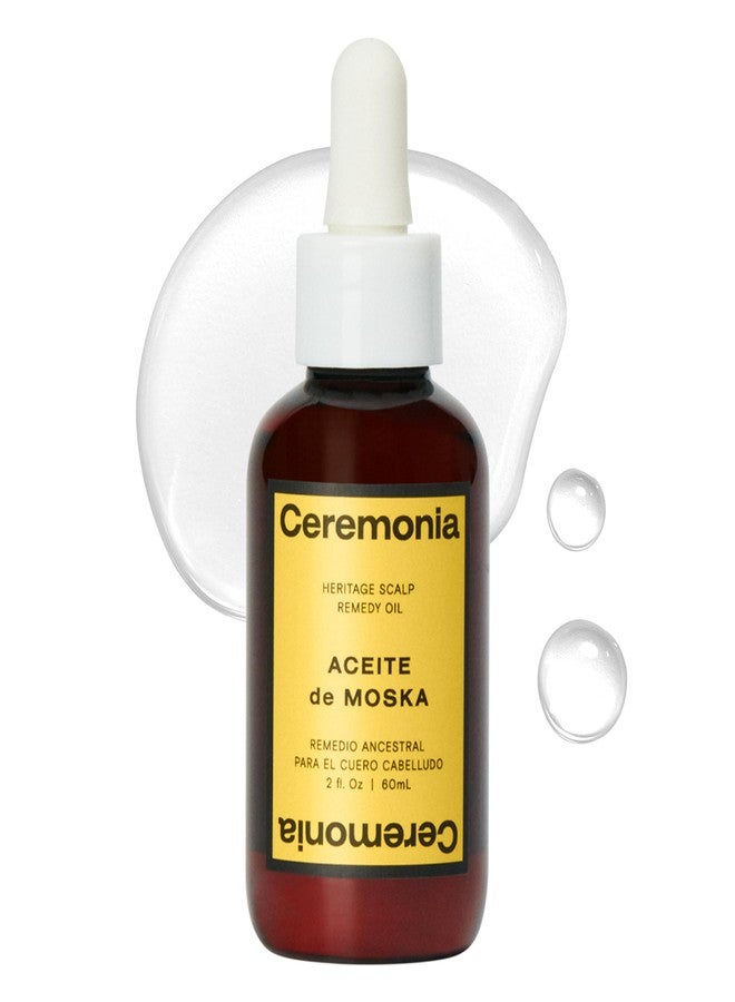 CEREMONIA زيت الشعر سيريمونيا أسيت دي موسكا، سيروم علاج فروة الرأس التراثي، مغذي ومتوازن، علاج ما قبل الشامبو، 60 مل | 2 أونصة سائلة - Image 1