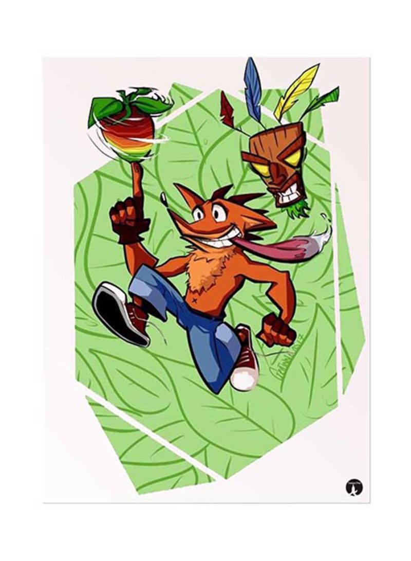 RKN Video Game Crash Metal Plate Poster Multicolour 15x20centimeter