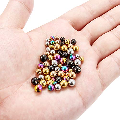 Ftovosyo 60PCS 14G 4mm 5mm 6mm 316L Surgical Steel Replacement Balls Spikes Body Jewelry Piercing Barbell Parts Screw Bead for Women Men Silver-Tone Black Rose Gold - Image 3