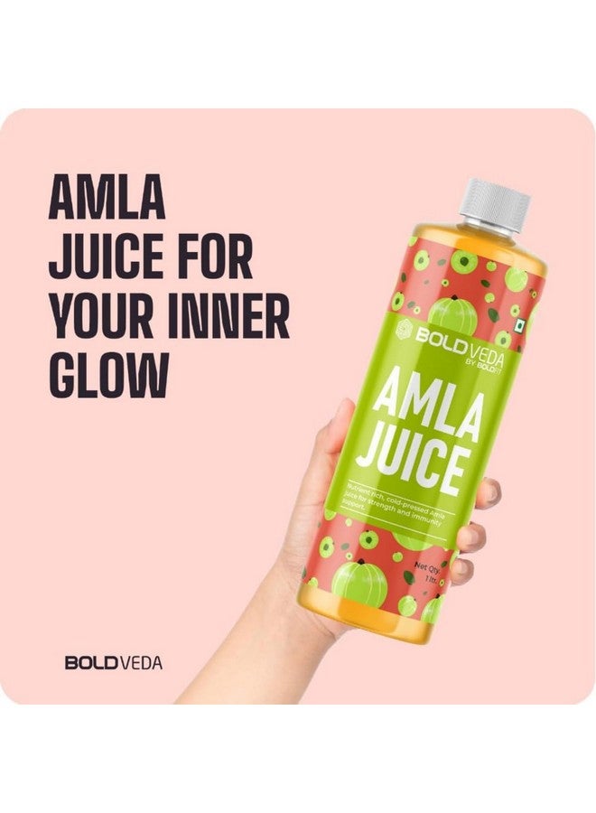 BOLDFIT Boldfit Boldveda Amla Juice organic Rich in Vitamin C and Antioxidants,Supports Hair and Skin Health, Supports Metabolism and Immunity, Detox Drink- 1 Litre fresh juices  - Image 3