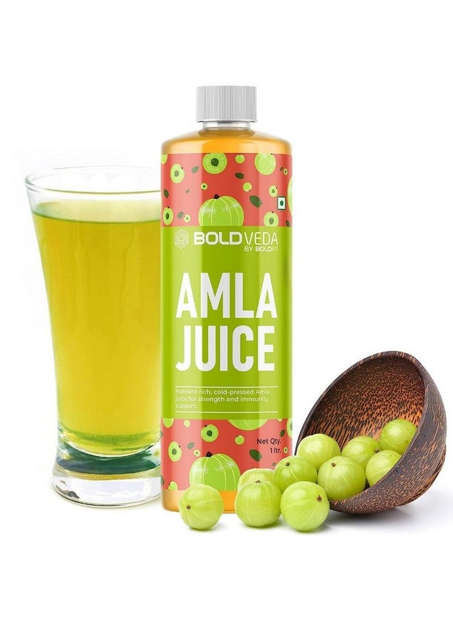 BOLDFIT Boldfit Boldveda Amla Juice organic Rich in Vitamin C and Antioxidants,Supports Hair and Skin Health, Supports Metabolism and Immunity, Detox Drink- 1 Litre fresh juices  - Image 1