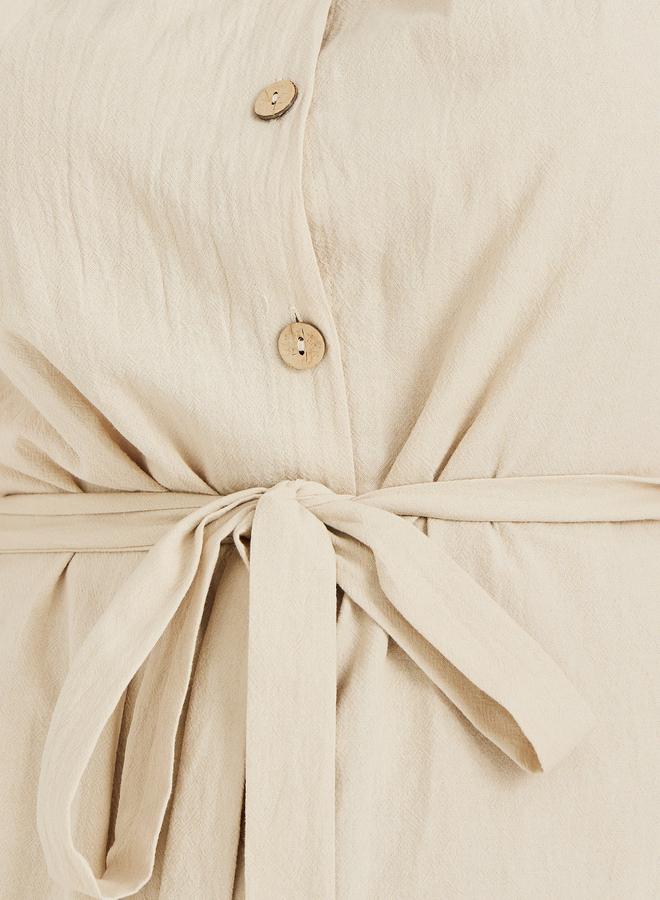 Styli Belted Sleeveless Dress - Image 4