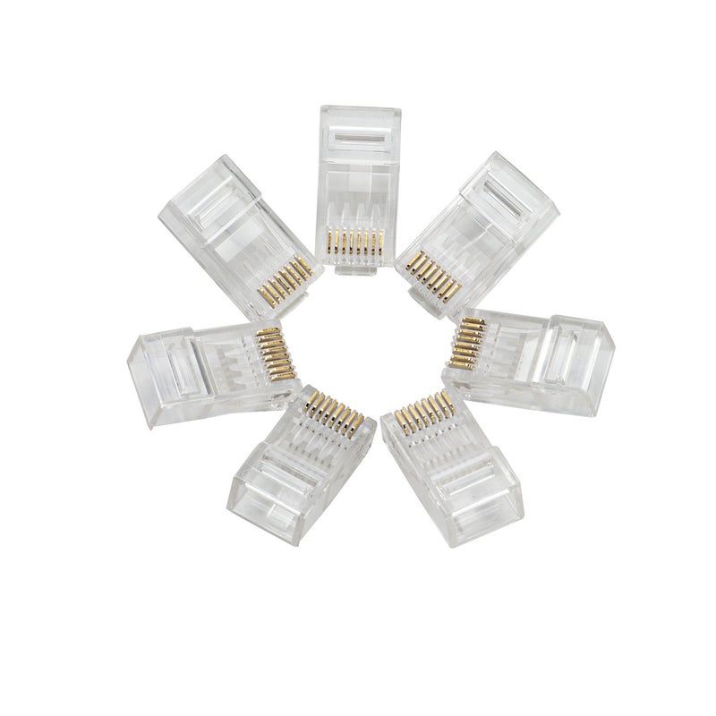 PASOW Durability boosted processed material 100 pcs Cat6 Crimp Connector RJ45 8P8C Ethernet Network Cable Modular Plug Crimp - cat 6 Flexible trendy construction - Image 2