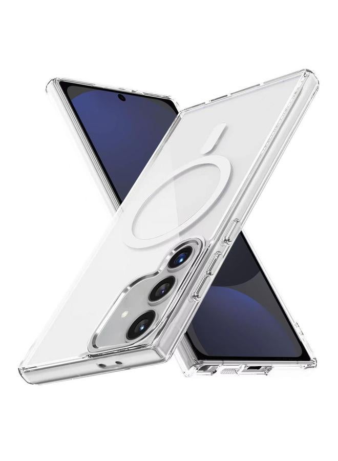 اس-توب جراب لهاتف Samsung Galaxy S24 FE 5G بلون ثلجي من سلسلة مغناطيسية من مادة TPU الهجينة المصنوعة من الأكريليك Magsafe - Image 1