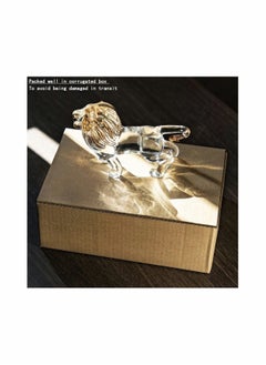 Excefore Crystal Lion Figurine Collectible Blown Painted Glass Art Wildlife Animal Sculpture Ornament Handmade Crystal Paperweight Gifts  - Image 5