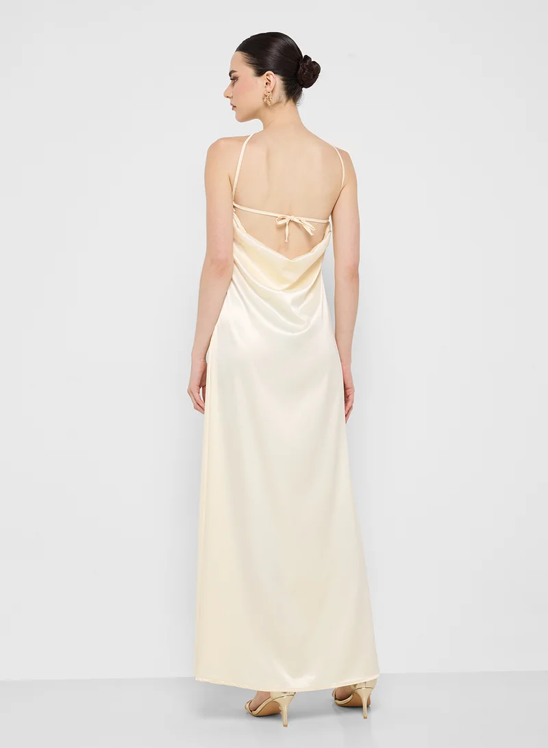 Ginger Boutique Floral Halter Maxi Dress