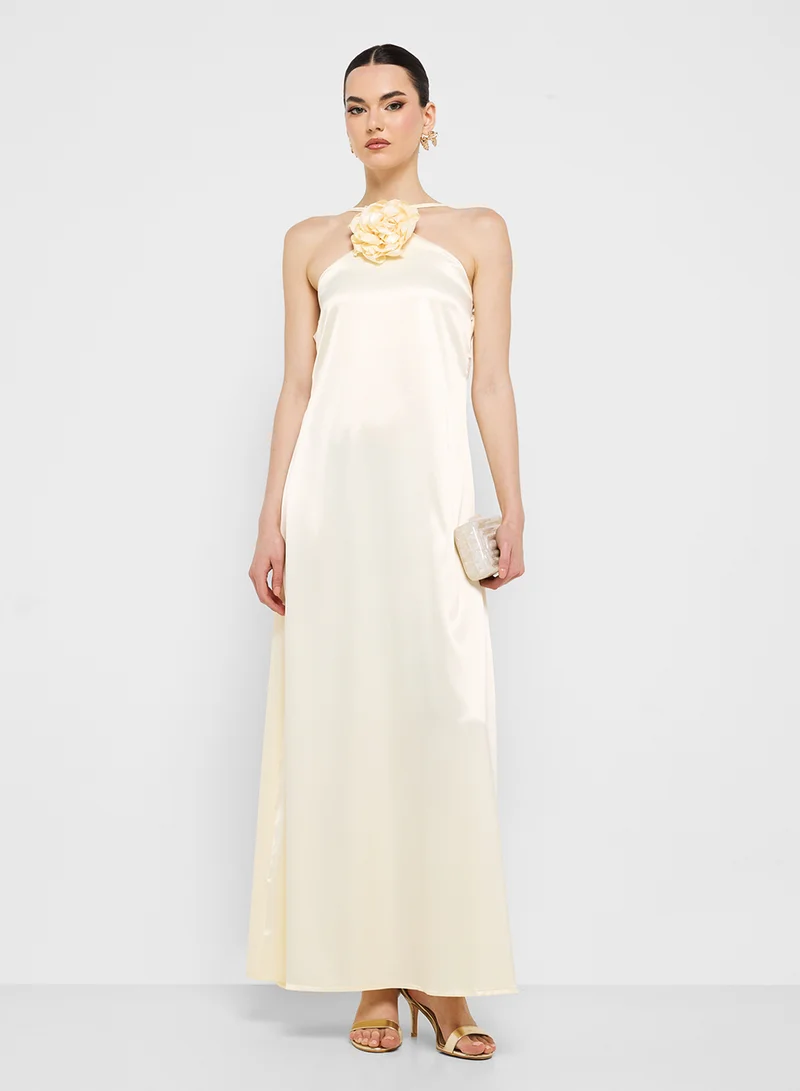 Ginger Boutique Floral Halter Maxi Dress