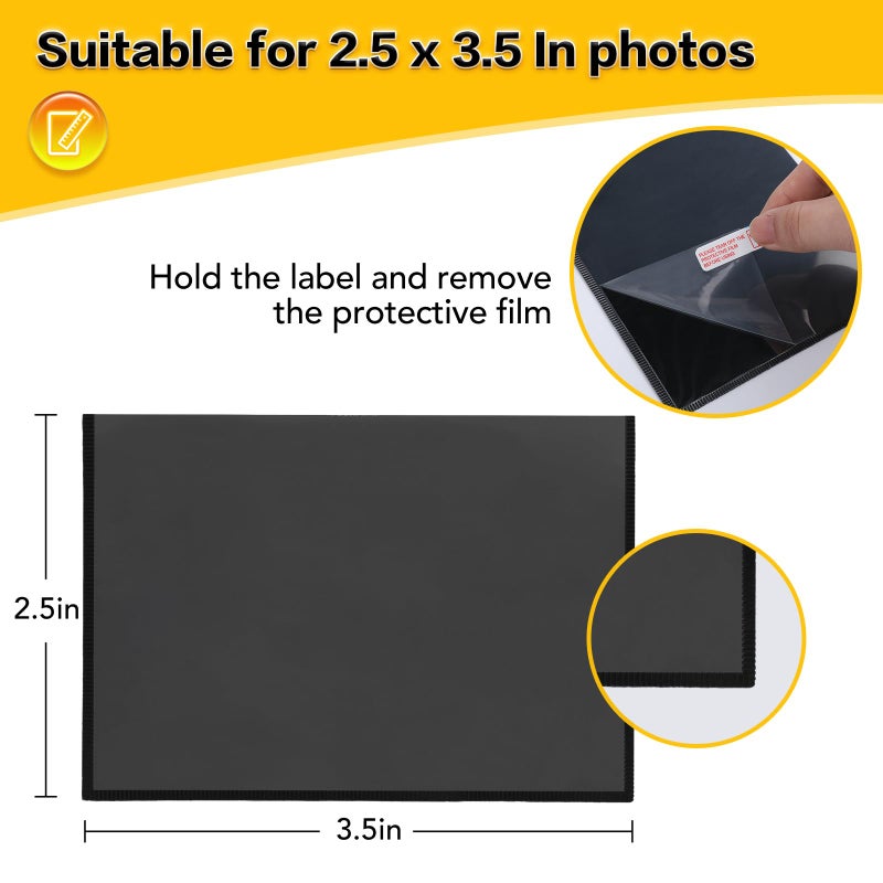 YixangDD 20 Pack Magnetic Picture Frame, 2.5 x 3.5 Inches Fridge Magnetic Photo Frames, Magnetic Photo Frames for Refrigerator, Home, School, Office (Black) - Image 2