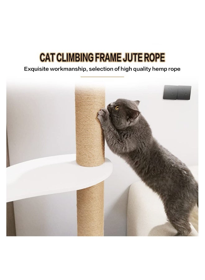 50 Ft Natural Sisal Rope for Cat Tower and Tree, Cat Scratching Post Replacement Heavy Duty Rope Heavy Duty Jute Twine Home Decoration for Scratching Pad, DIY Projects, Home Decoration (1/4") - Image 3