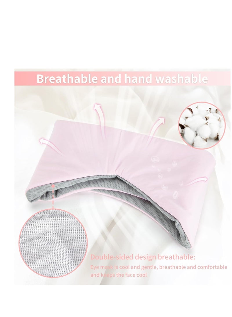 KASTWAVE قناع النوم، قناع العين للنوم مع رأس قابل للتعديل، سماعات للأذن للنوم للرجال والنساء، 2 في 1 قناع الأذن وقناع العيون، غطاء عين مزدوج الجوانب ناعم لجميع الفصول للنائمين على الجانب (أسود) - Image 4