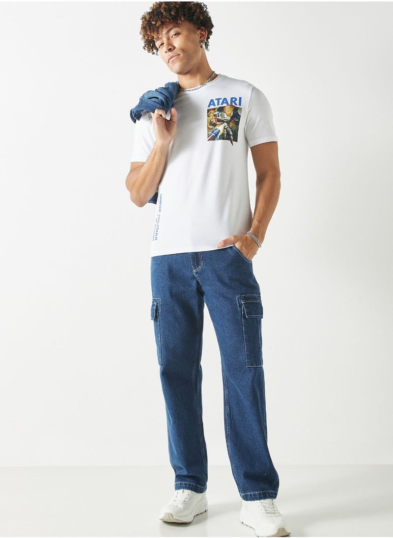 SP Characters Atari Print Crew Neck T-Shirt  - Image 4
