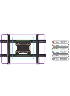 Generic Full Motion Articulating TV Wall Mount for 32"-70" Plasma, LED, LCD Screens - Supports Up to 100 lbs, VESA 600x400, Tilt, Swivel, Extend, Compress  - Image 5