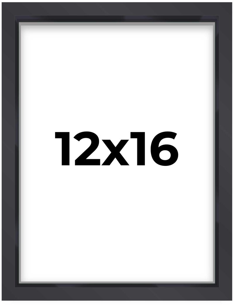 Poster Palooza 12x16 Shadow Box Frame Contemporary Black | 3/4" Depth of Usable Space| Interior Size 12x16 or 16x12 Inches| UV Resistant Acrylic, Acid-Free Backing, Wall Hangers | Made in USA - Image 1