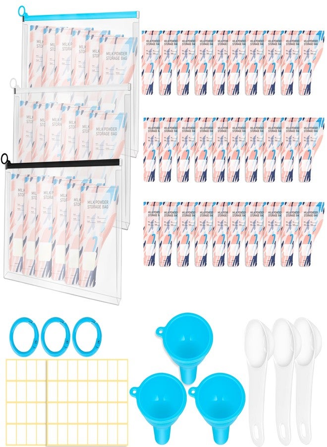 Pletpet 30+14Pcs Protein Powder Travel Container Set, Travel Protein Powder Containers Set Portable Meal Prep & Fitness Supplement Organizer Kit - Image 1