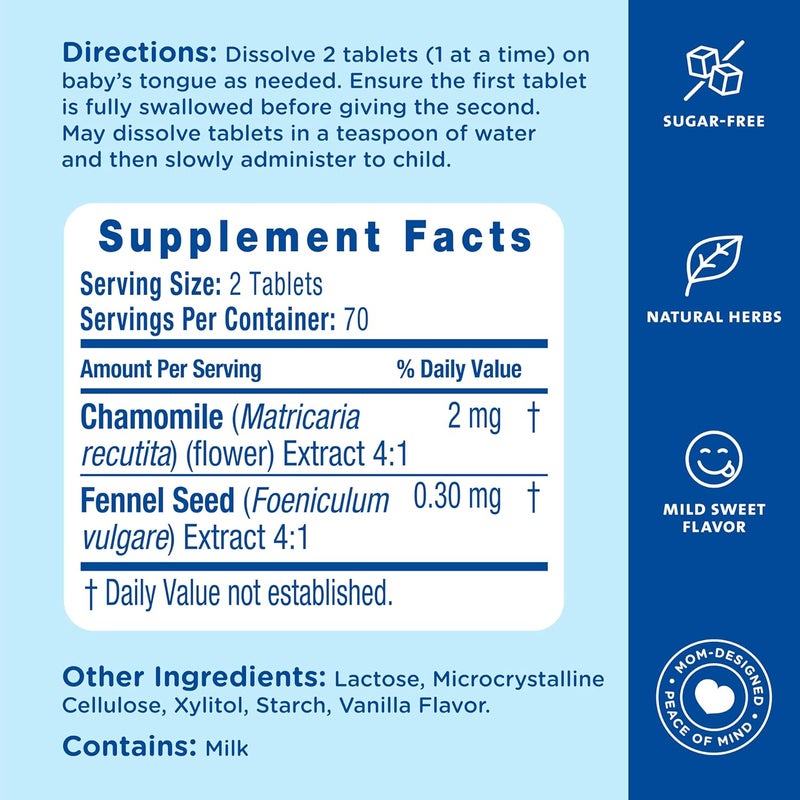 Mommy's Bliss Little Gums Soothing Oral Tablets for Teething Babies, 140 Count, Benzocaine-Free & Sugar-Free - Image 5
