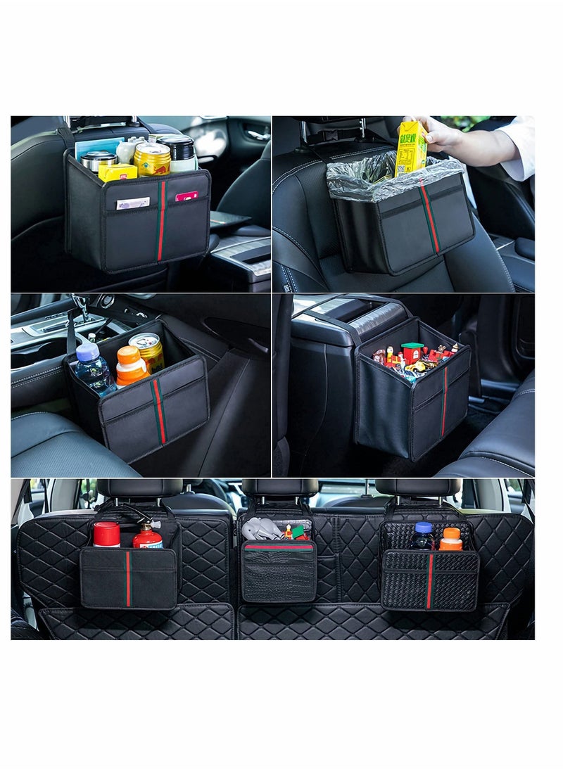Y&D - Car Back Seat Organizer, Premium PU Leather Front-Backseat Ultra-Durable Foldable Multi-Function - Universal Hanging Organizer for Kids & Adults - Image 1