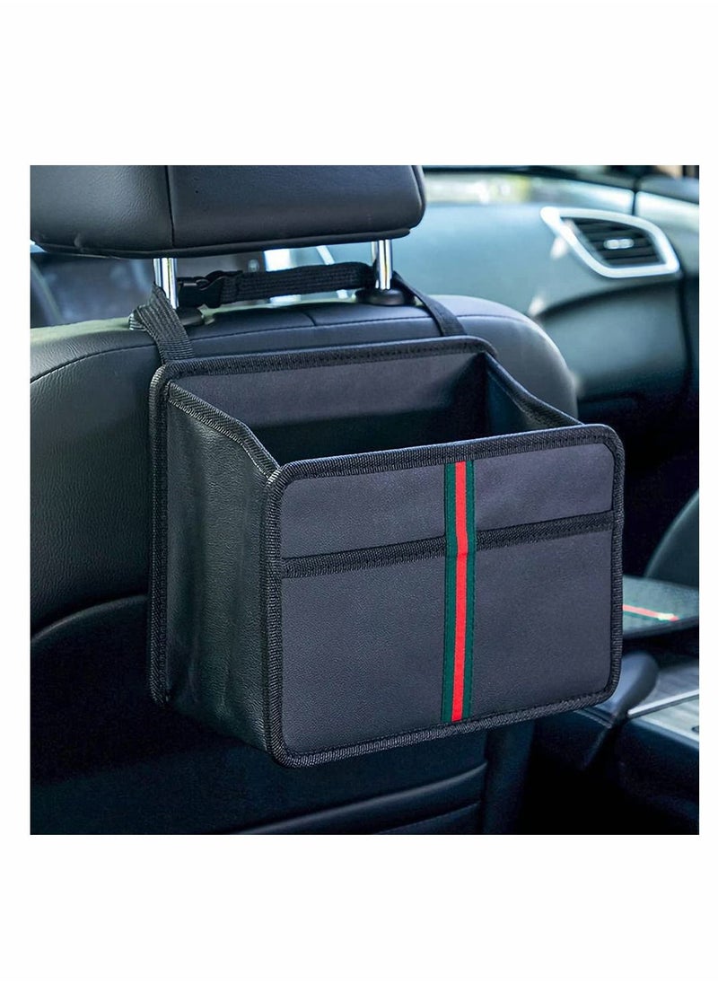 Y&D - Car Back Seat Organizer, Premium PU Leather Front-Backseat Ultra-Durable Foldable Multi-Function - Universal Hanging Organizer for Kids & Adults - Image 1