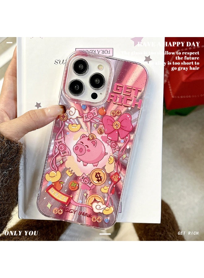 NIBEMINENT Cute Money Jar Pig Pig Protective TPU Case Cover For iPhone 15 Pro - Image 1