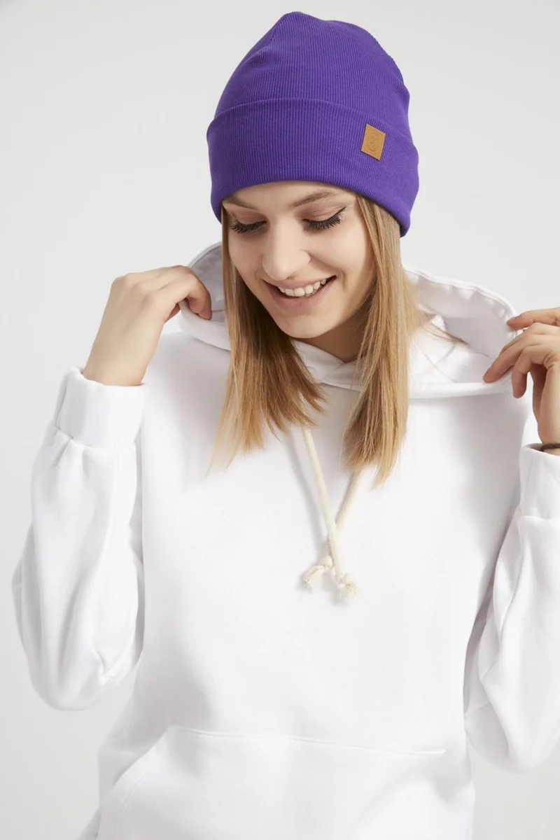 بوتيكجيز Women's Young Girls' Trendy Purple Hat Beret - Sport, Comfortable, 100% Cotton, Handmade, Local Production Quality