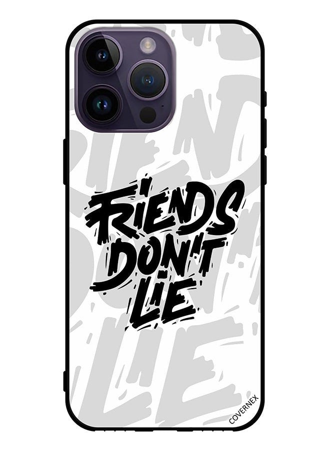 Covernex Protective Case Cover For Apple iPhone 14 Pro Max Calligraphy Friends Don't Lie - Image 1