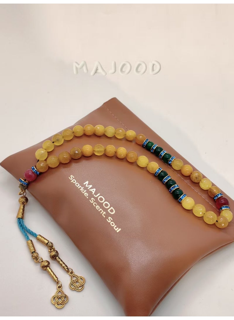 موجود 33 خرزة صلاة من اليشم الطبيعي/تسبيح/10 ملم - Image 4