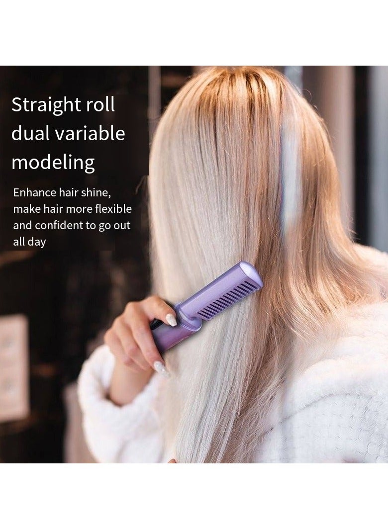 general Mini Ionic Straightening Comb – Travel-Friendly Straightener & Curler for Men/Women, Dual-Use Hair Styling Tool - Image 4