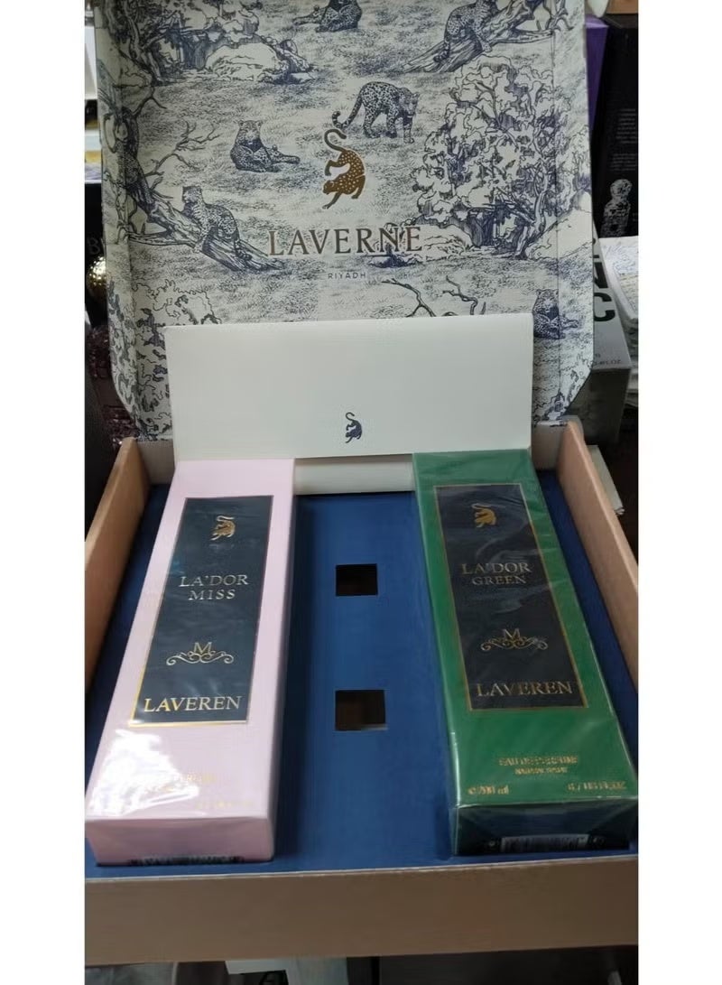 Set contains two perfumes for men and women, 200ml