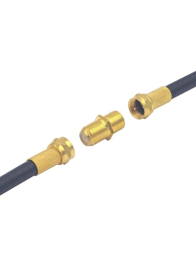 5-Pack Coaxial Cable Connector, RG6 F-Type Female to Female Zinc Alloy Coupler, Gold Plated for TV, Satellite, CCTV, Antenna & Coaxial Cable Extensions - Image 4