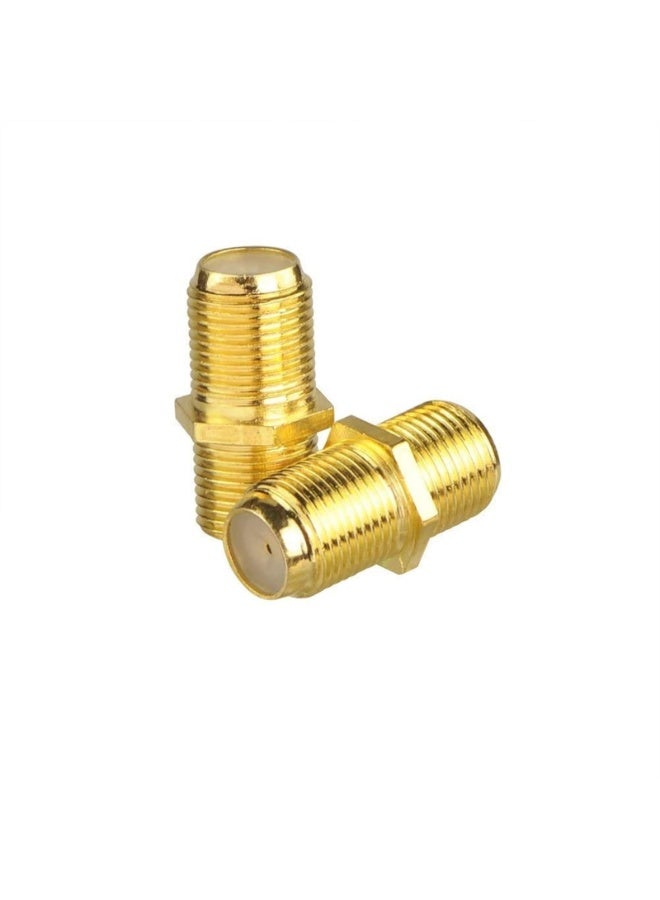 5-Pack Coaxial Cable Connector, RG6 F-Type Female to Female Zinc Alloy Coupler, Gold Plated for TV, Satellite, CCTV, Antenna & Coaxial Cable Extensions - Image 3