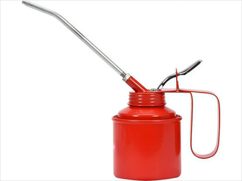 Revex Steel Oil Can –¼ Pint (250 g / 0.27 Litre) Capacity | Fixed Oil Pipe | Carbon Steel Body | Industrial-Grade Press Handle | Lubrication Tool for Workshop, Garage, Machinery Use (1/4 Print) - Image 1