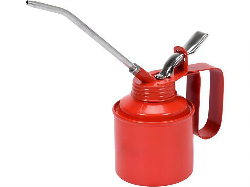 Revex Steel Oil Can –¼ Pint (250 g / 0.27 Litre) Capacity | Fixed Oil Pipe | Carbon Steel Body | Industrial-Grade Press Handle | Lubrication Tool for Workshop, Garage, Machinery Use (1/4 Print) - Image 4