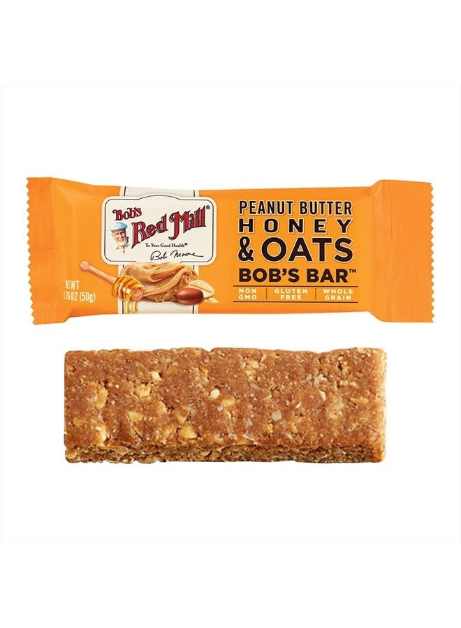 Bobs red mill Peanut Butter Honey & Oats Snack Bar – 1.76 Ounce (Pack of 1) - Gluten Free, Non-GMO, Whole Grain  - Image 3