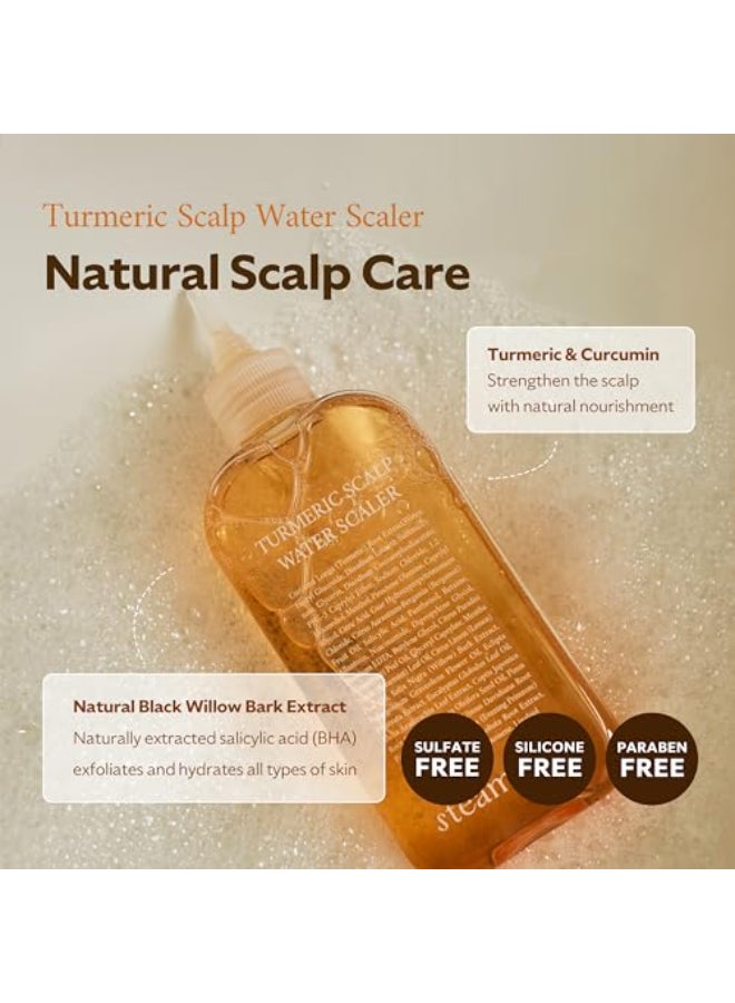 STEAMBASE Turmeric Scalp Water Scaler Scalp Exfoliator for Itchy Dry Scalp Thinning Hair Buildup Remover Treatment for Excess Sebum Oily Greasy Hair Korean Hair Care Products 845 fl oz - Image 3