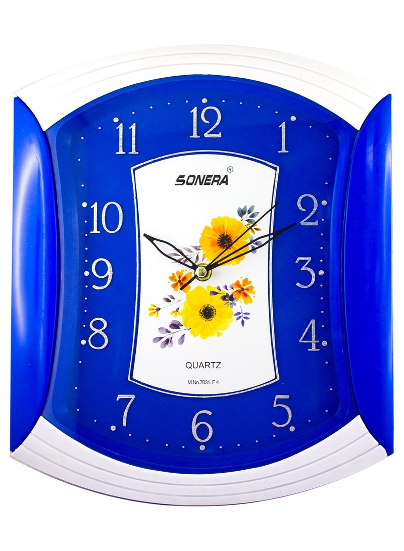 SONERA Sonira 7031 Wall Clock - Analog Quartz in Blue - Image 1
