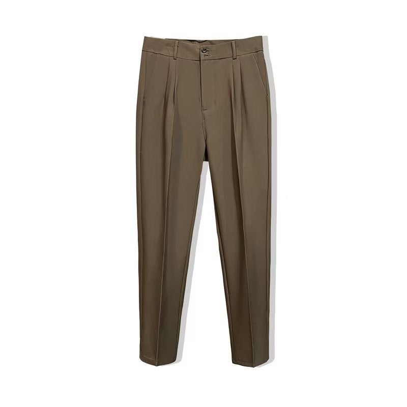 Mens Casual Black Slack Straight-Leg Black - Image 2
