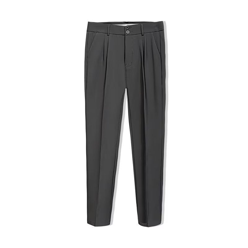 Mens Casual Black Slack Straight-Leg Black - Image 4