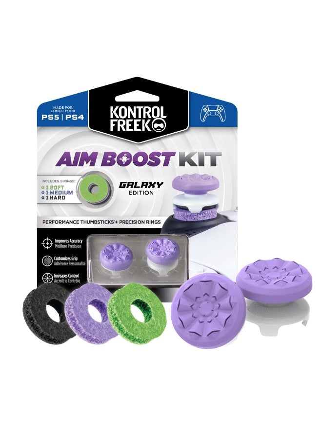 Aim Boost Kit for PlayStation 5 (PS5) and PlayStation 4 (PS4) Controller | Includes Performance Thumbsticks and Precision Rings - Image 1
